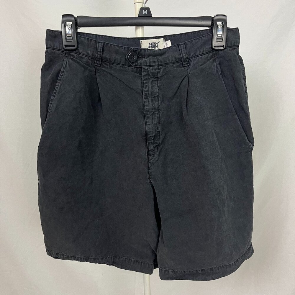 New Man Collection Washed out Black Men's Casual Shorts with Pockets Size 40